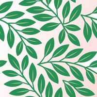 Green Leaf Branches Pattern Natures Elegant Design vector