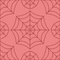 Pink Spiderweb Pattern Halloween, Geometric, Seamless, Decor, Design, Textile, Background, Art, Octo vector