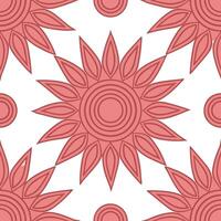 Pink Floral Mandala Seamless Pattern Design Background Texture vector