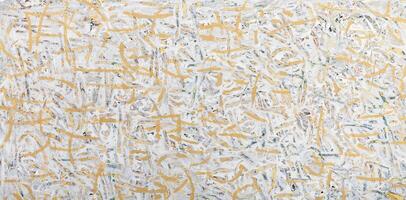 Abstract pattern texture with beige multidirectional strokes on the canvas. photo