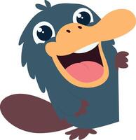 Happy Cartoon Platypus Digital vector