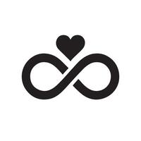 an infinity symbol with a heart in the middle vector