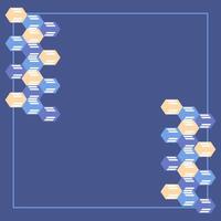 minimalist abstract background with hexagonal shapes in pastel blue and yellow hues. vector