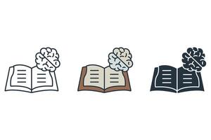 learning icons isolated on White Background vector