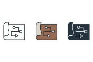 logic icons isolated on White Background vector
