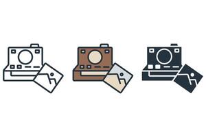 instant camera icons isolated on White Background vector