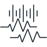 waveform icons symbol white. elements for infographic web vector
