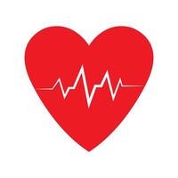 heart pulse icon illustration design template vector