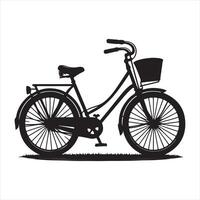 Bicycle Built for Two silhouette on white background vector