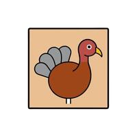 Simple turkey icon logo branding and creative designs. vector