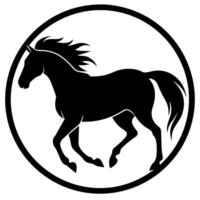 Elegant horse symbol suitable for logos, labels, and creative design vector