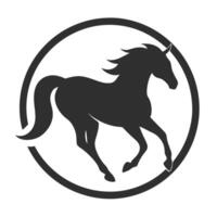Decorative horse icon design, perfect for creating logos, labels, and unique graphics. vector