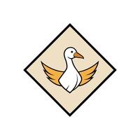 Elegant and modern duck logo perfect for wildlife or nature vector
