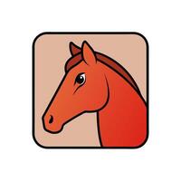 Simple and modern horse head emblem for versatile design vector