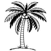Silhouette of Coconut Tree with Abstract Texture for Nature and Beach vector