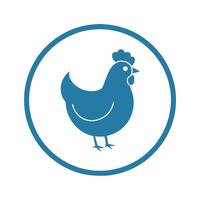 Creative chicken emblem design ideal for logos and marketing vector