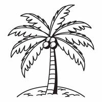 Abstract Coconut Tree Silhouette with Textured Background for Tropical Design vector