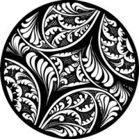 Abstract Graphic Silhouette with Line Pattern for Textile Interior vector