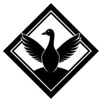 Simple and creative duck icon logo for branding or design projects vector