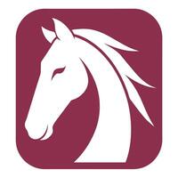 Elegant horse head icon perfect for logos and branding projects. vector