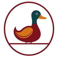 Simple and creative duck icon logo for branding design projects vector