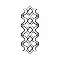 Abstract Graphic Silhouette with Line Pattern for Textile Interior Design vector