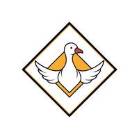 Elegant and modern duck logo perfect for wildlife or nature themes vector