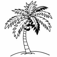 Silhouette of Coconut Tree with Abstract Texture Nature Beach Themes vector