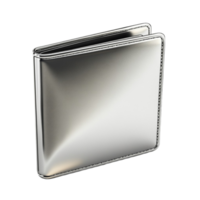 Elegant Silver Wallet Design with Two Sections png