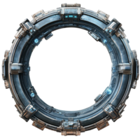 Blue Circular Shape with Abstract Design on Transparent Background png
