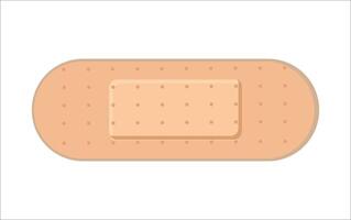 Illustration of an adhesive bandage with rounded edges on a white background vector