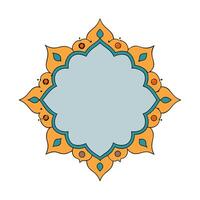 Elegant illustration of an intricate frame design with a unique pattern. vector