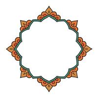 Stylish decorative frame with an intricate pattern and creative details. vector