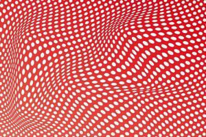 Background Abstract Red With White Circles Fabric With Waves vector