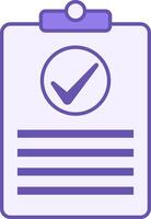 Colored Clipboard Icon. Icon. Checklist with Checkmark. Office Concept vector