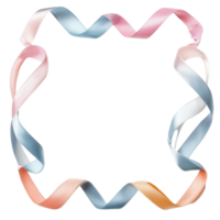 ribbon frame with ribbon on transparent background png