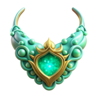 cerceta ouro 3d render do a ornamentado colar png