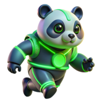 Panda Astronaut 3D Render png