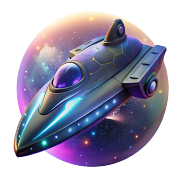 nave espacial dentro nebulosa png