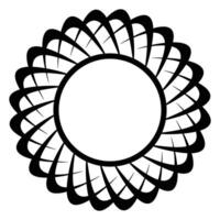 Black And White Geometric Round Frame For Text Concept vector