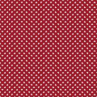 Seamless pattern of small white hearts on a red background vector