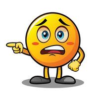 emoticon character pointing finger at something vector