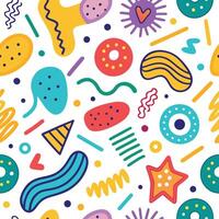 seamless pattern with colorful very cute vector