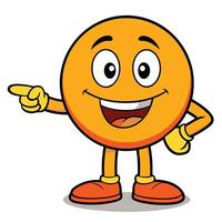 emoticon character pointing vector