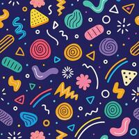 seamless pattern with colorful retro retro vector