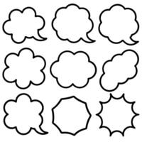 speech bubbles set of black and speech bubbles illustration vector