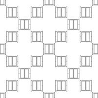 Wide Open Window Simple Clear Portal outline seamless pattern vector