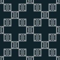 Opened Glass Window seamless pattern in thin line style vector