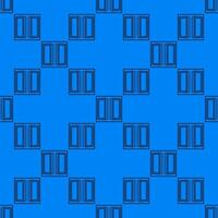 Clear Opened Window seamless pattern in outline style vector