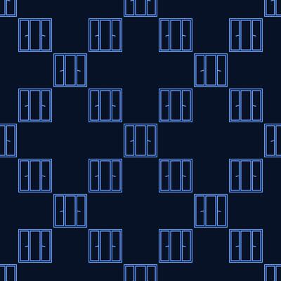 Home Closed Window line seamless pattern
